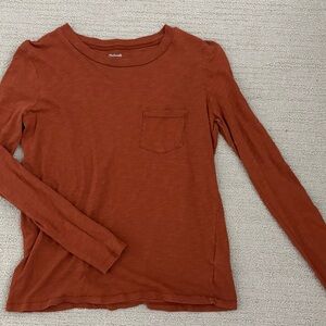 Madewell Terracotta Long Sleeve Tee